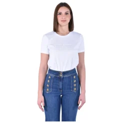 T-shirt con logo ricamato