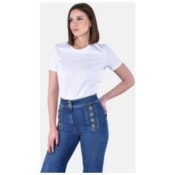 T-shirt con logo ricamato