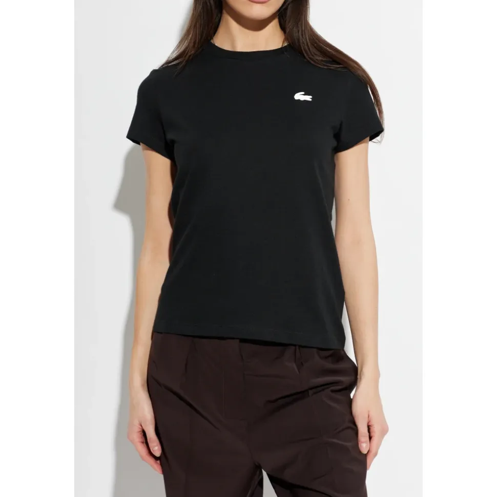 T-shirt con patch logo
