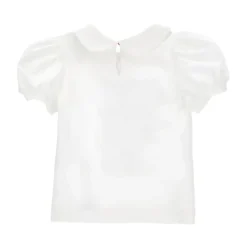 T-shirt con Volant e Stampa di Fragole