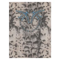 T-shirt cropped in cotone con logo