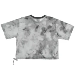 T-Shirt Girocollo in Mesh a Maniche Corte