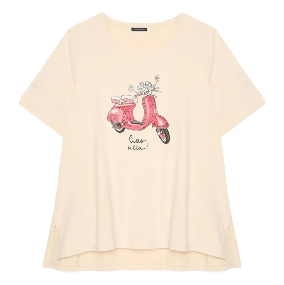 T-shirt in Cotone con Stampa