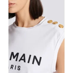 T-shirt in cotone ecosostenibile con logo stampato
