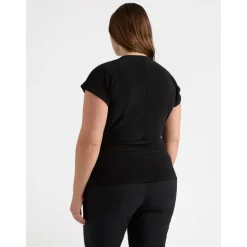 T-shirt in jersey con incrocio