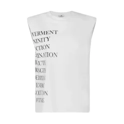 T-shirt in jersey con stampa lettering
