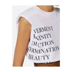 T-shirt in jersey con stampa lettering