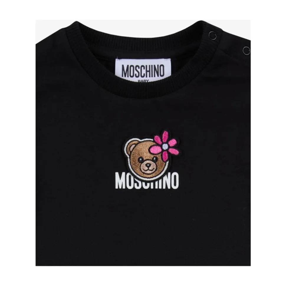 T-shirt in jersey di cotone con orsetto Teddy Bear