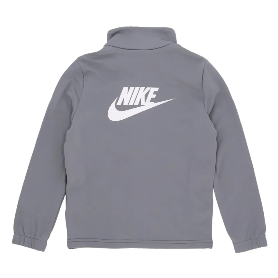 Tuta sportiva con zip intera in grigio/anthracite/bianco