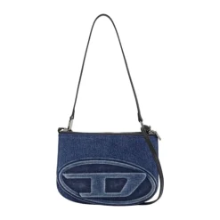 Twin Pouch in Cotone Blu con Catena