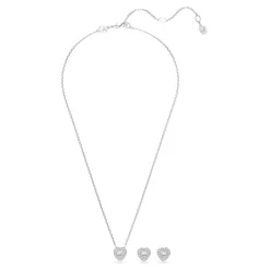 Unisex Ariana Grande x Set di Gioielli Mixed Cuts Cuore Bianco Rodiato 5720849