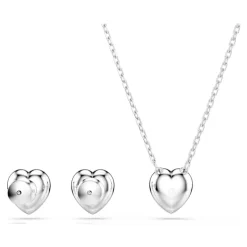 Unisex Ariana Grande x Set di Gioielli Mixed Cuts Cuore Bianco Rodiato 5720849