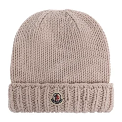 Wool Beanie with Logo Patch