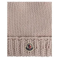 Wool Beanie with Logo Patch