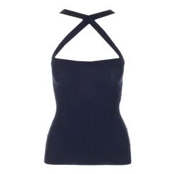 Wool Sleeveless Fitted Top