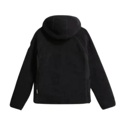 Yupik Felpa con Cappuccio e Zip in Pile Nera
