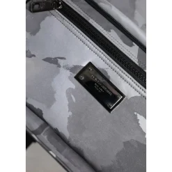 Zaino grigio in camuffamento con logo
