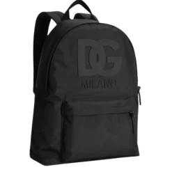 Zaino in nylon con patch in gomma