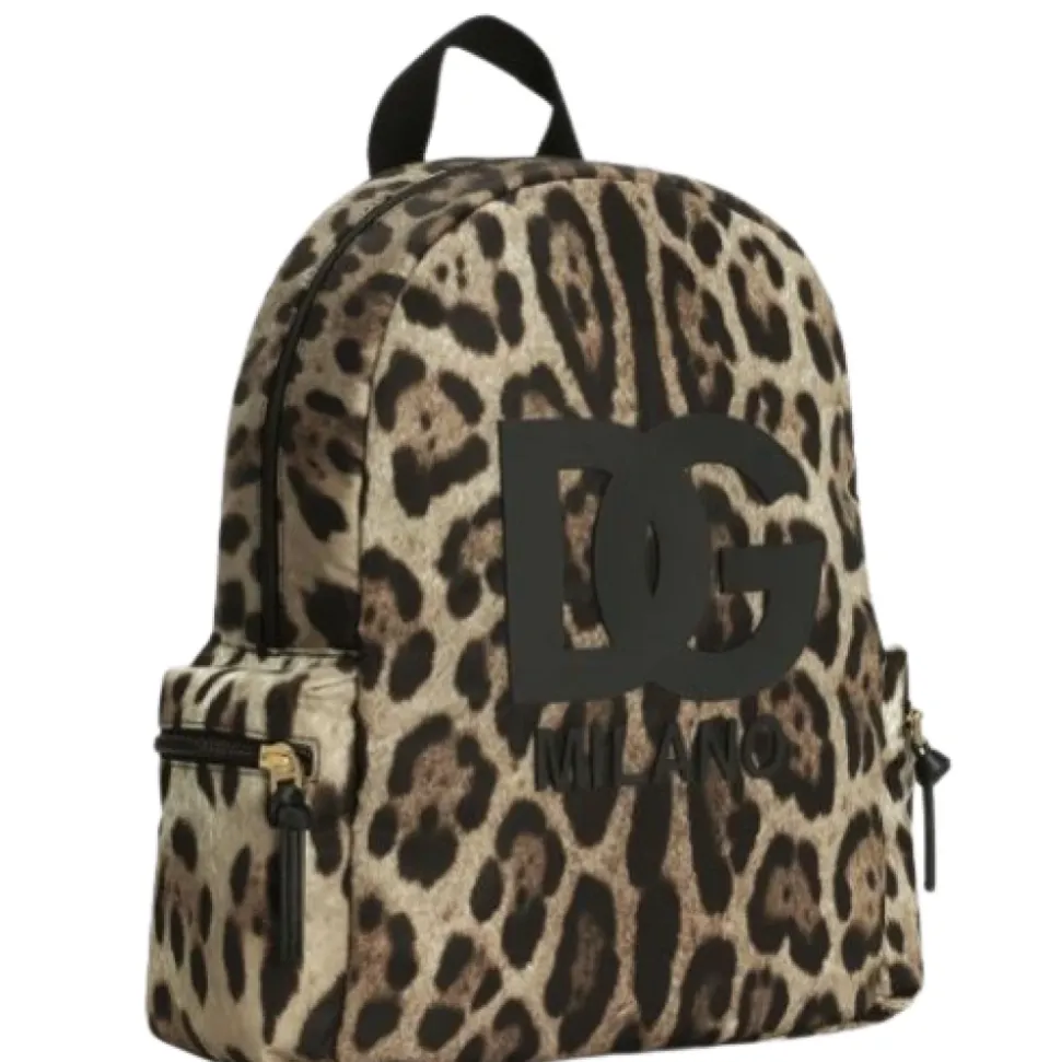 Zaino in nylon con stampa Leo