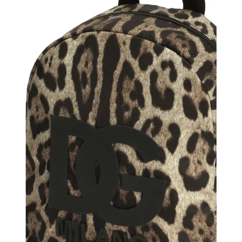 Zaino in nylon con stampa Leo
