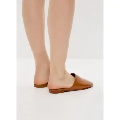 Zoccoli in pelle minimalisti - Marrone