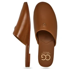 Zoccoli in pelle minimalisti - Marrone