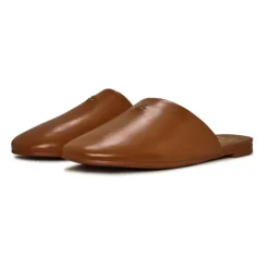 Zoccoli in pelle minimalisti - Marrone