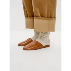 Zoccoli in pelle minimalisti - Marrone